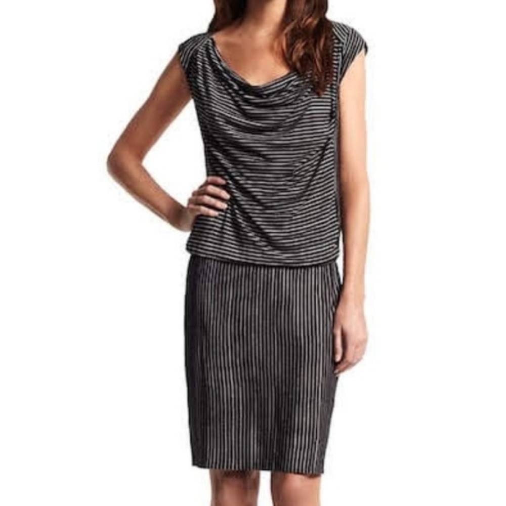 Derek Lam Design Nation Stripe Rayon Midi Dress XL